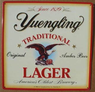 Yuengling Lager Beer Metal Tin Sign NICE Pottsville PA Bar Pub  