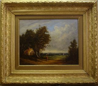 John Crome Landscape with A Person at The Cottage A Work from 1800 1810  