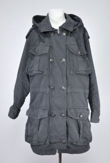 John Galliano Women's Parka Jacket Coat with Detachable Vest Sz US 12 EU 48  