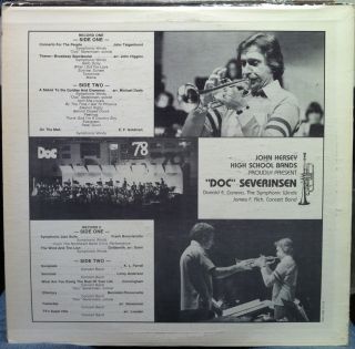 John Hersey High School Bands Doc Severinsen '78 VG 2 LP Private Jazz 1978  
