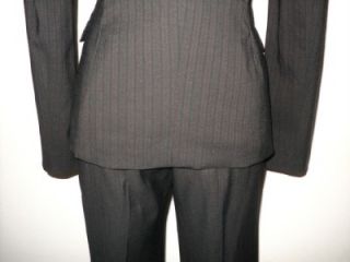 ELIE TAHARI Mint Career Black Pinstripe Pant Suit 12 10  