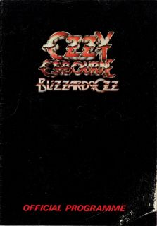 Ozzy Osbourne 1981 Blizzard U K Tour Program Book  