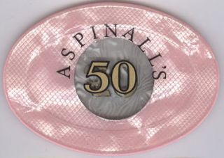 RARE £50 Aspinalls London Obsolete Plaque  