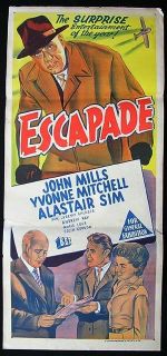Escapade '55 Alistair Sim John Mills Daybill Poster  