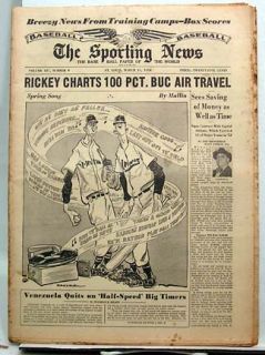 Mar 31 1954 Sporting News Don Newcombe Al Kaline  