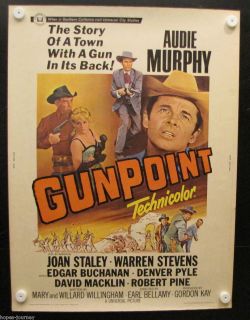 GUNPOINT AUDIE MURPHY Original Vintage Theater Movie Poster 1966 30X40 66 2  