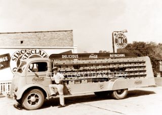 Fantastic Photo Coke Coca Cola Truck Sinclair Gas  
