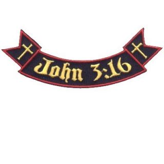 Ribbon Rocker John 3 16 Cool Christian Biker Vest Patch  