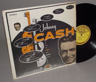 JOHNNY CASH with his HOT AND BLUE GUITAR on SUN LP 1220 in shrink  