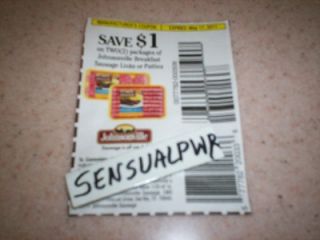 20 $1 00 2 Johnsonville Breakfast Sausage Coupons 5 17  