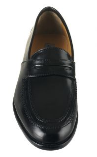 Johnston and Murphy Mens Dress Shoes Vauter Penny Black Leather Loafers 15 0785  