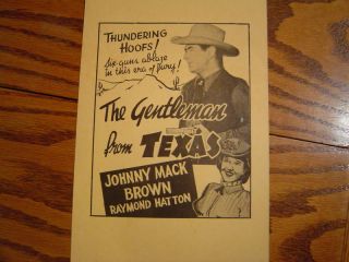 Johnny Mack Brown Card Stock Movie Poster GM  