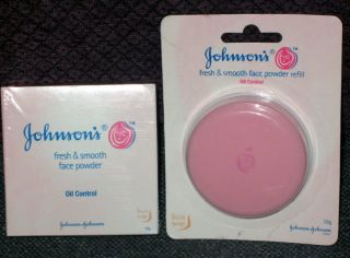 2 Johnson's Beige Face Powder Oil Control with Refill  