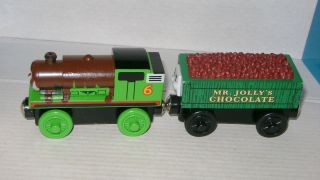 Thomas Tank Engine Train Wooden Mr Jollys Chocolate and Chocolate Percy 10A  