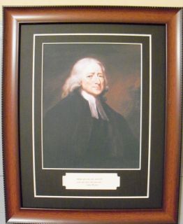 John Wesley English Christian Theology Methodist Quote and Photo Framed  