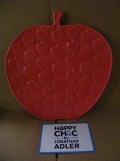 Happy Chic by Jonathan Adler Set of 2 Tid Bit Plates Apple and Pear NEW  