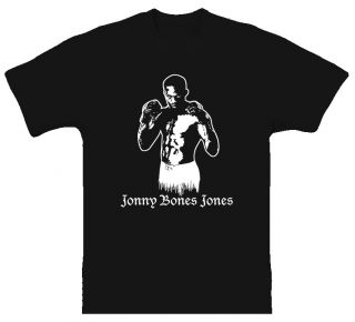 Jonny Bones Jones MMA Fighter T Shirt Black  