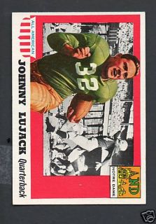 1955 Topps All American Football 52 Johnny Lujack Notre Dame Chicago Bears  