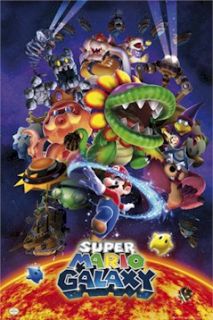 Video Game Poster 3 Set Super Mario Galaxy Brothers  