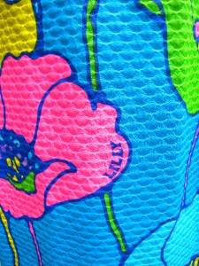 Vtg The Lilly Pulitzer Neon Quilted Op Art Skirt XS S  