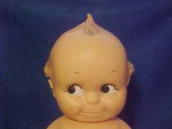 Vintage Kewpie Vinyl 10 1 2" Cameo Squeak Doll 733 1 J K Googly Eyes Dimples  