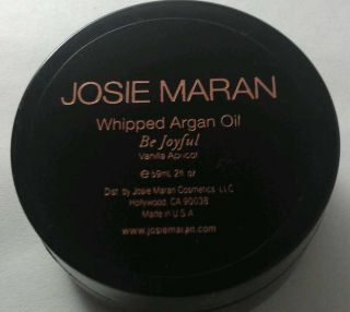 Josie Maran Whipped Argan Oil Body Butter Be Joyful Vanilla Apricot 2 oz Travel  