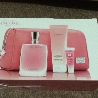 Lancone Miracle Lipgloss Lotion Bag Fragrance Perfume Set Box  