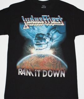 Judas Priest RAM It Down'88 Heavy Metal Rob Halford Saxon New Black T Shirt  