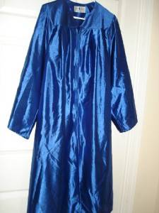 Oak Hall Graduation Gown Robe Costume Choir 5'3" 5'5" One Size Royal Blue  