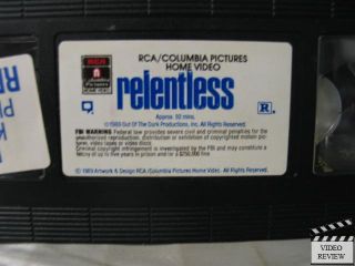 Relentless VHS Judd Nelson Robert Loggia Meg Foster 043396904934  