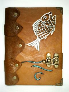Handmade Steampunk Leather Bound Journal Notebook Sketchbook  