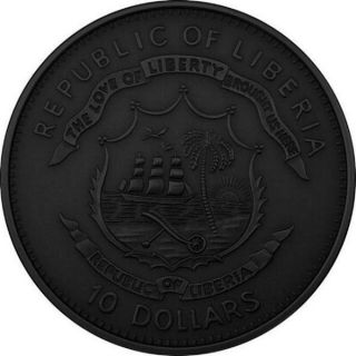 Liberia $10 Dollars 2005 Black Silver Gold in Memorial Karol Wojtyla COA RARE  