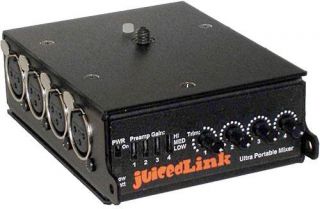 juicedLink CX431 4 Channel Audio Mixer Preamplifier  