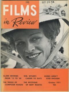 Films in Review Oct 1971 Julie Christie William Wyler