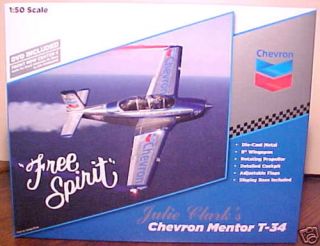Chevron Texaco Julie Clark Mentor T 34 Airplane w DVD