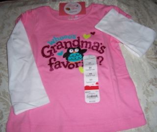 Jumping Beans Grandmas Favorite Mock Layer Glitter Tee Shirt Toddler