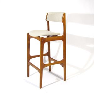 Teak Mid Century Bar Stool Chair Vodder Juhl Eames Era Barstool