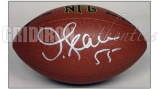 Junior Seau Patriots Chargers Autographed RARE Wilson Football GA COA