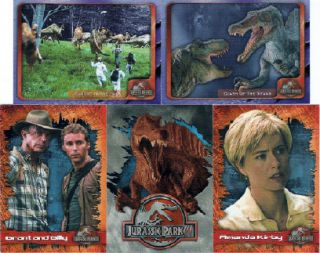 Jurassic Park Movie 3 Complete 72 Card Set 3 D Glasses Dinosaur