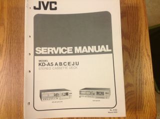 Service Manual for JVC Stereo Cassette Deck KD A5