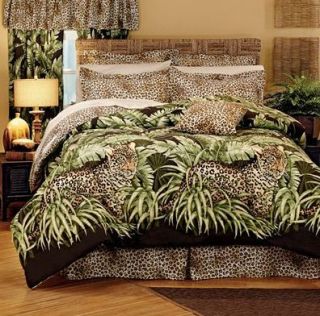 Cat Jungle Animal Print Comforter Set Twin Queen Valance