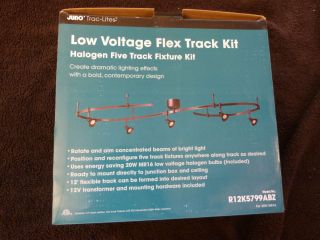 BNIB New Juno Bronze Low Voltage Flexible Track Lighting Kit 5 Light