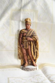 Antique King Kamehameha I Porcelain Figurine Okolehao Liquor MINI