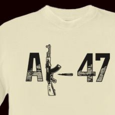 AK 47 Kalashnikov 7 62mm Assault Rifle Machine Gun Tshirt Sz M