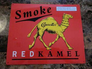 Collectible Smoke Cigarettes Red Kamel Tin Sign 1996 Mint