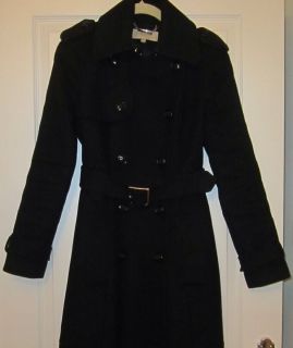 Karen Millen Black Wool Winter Coat Size 10