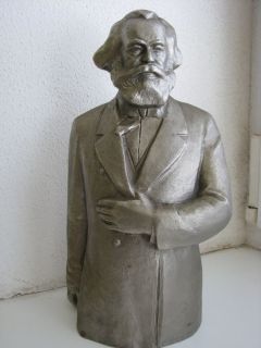 Soviet Metal Bust Statue Sculpture Karl Marx SC Teplov 1978