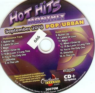 666) Karaoke CDG   Chartbuster   Pop / Urban Hits   Sep 2008