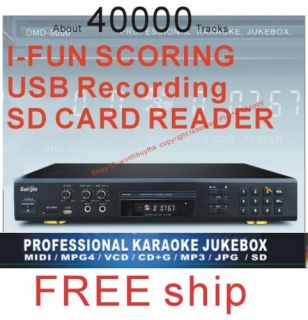 MIDI DVD Karaoke Player Machine DVD DviX 2Mics 40 000Songs karaoke