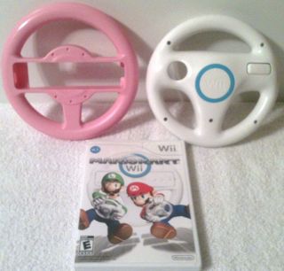 MARIO KART WII GAME WITH 2 STEERING WHEELS COMPLETE GAME READY TO PLAY